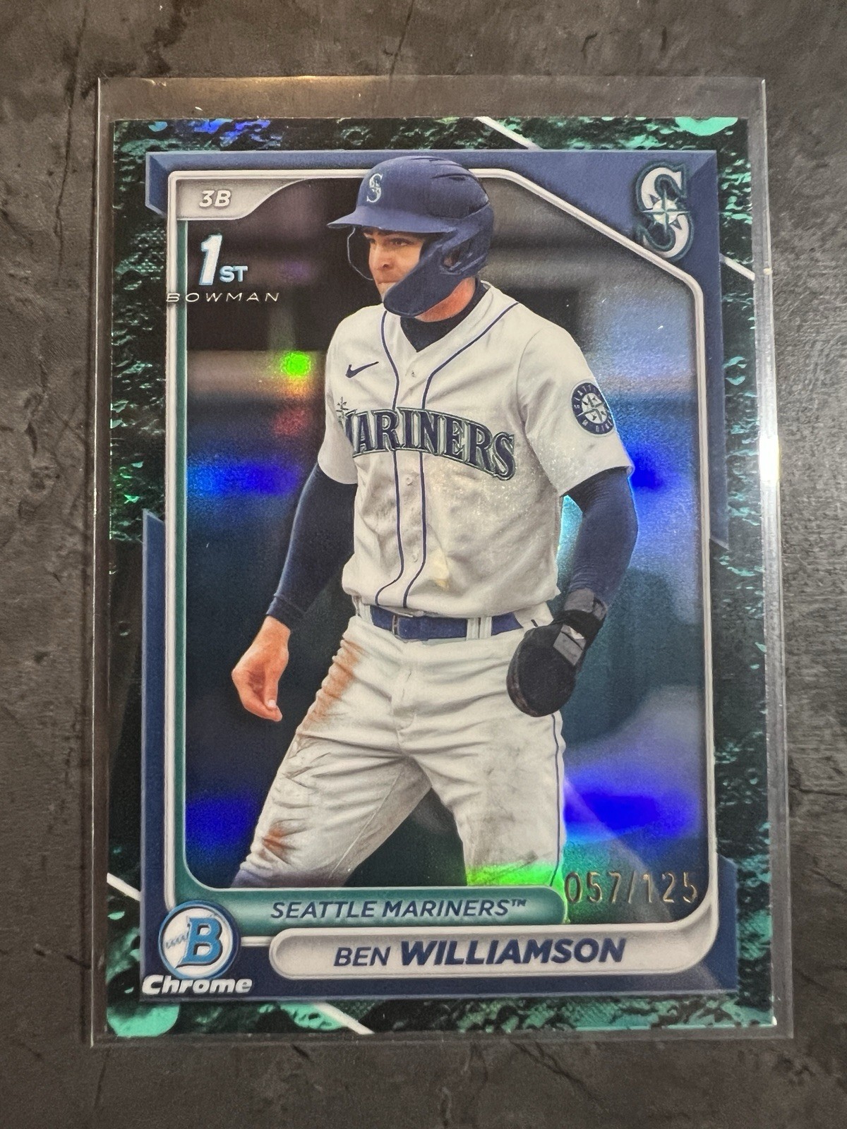 2024 Bowman Chrome Prospects Ben Williamson Aqua Lunar Refractor /125 BCP67