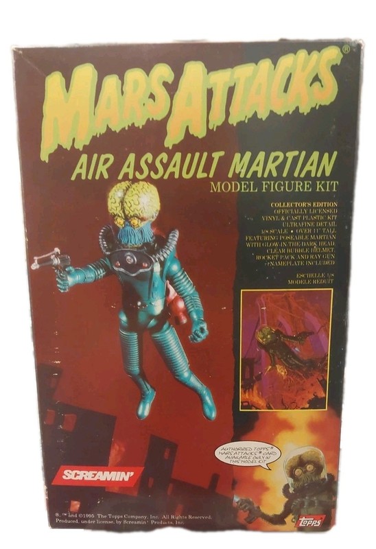 Mars Attacks Air Assault Martian model figure kit sealed NIB Topps Screamin 1995