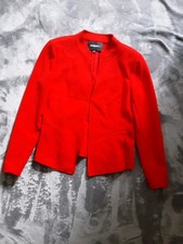 Lafayette 148 New York Women's Blazer Wool Blend Size 8 Red Casual Minimalist