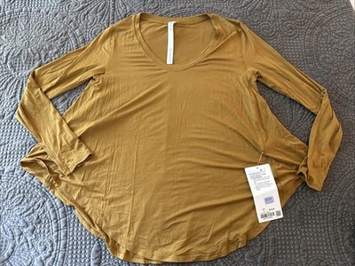 Lululemon Up for Down Time Long Sleeve shirt Bronze SDBR Size 2. NWT