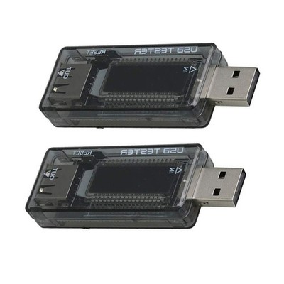 2Pcs USB Power Tester Voltage Current Capacity Meter Test Charger Cable 4-20V 3A