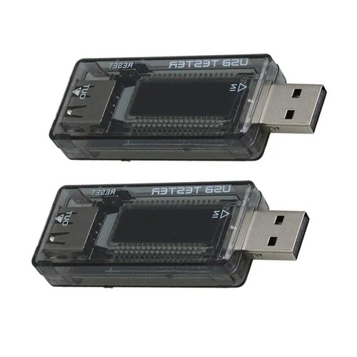 2Pcs USB Power Tester Voltage Current Capacity Meter Test Charger Cable 4-20V 3A