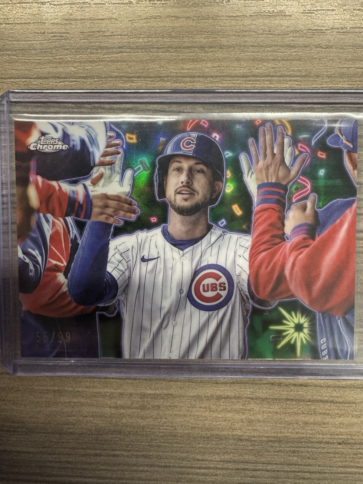 2025 Topps Chrome Update Kyle Tucker Celebracion Green Refractor 55/99- Cubs
