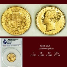 QUEEN VICTORIA 1838 GOLD SOVEREIGN AU53, First Small Young head / Date below