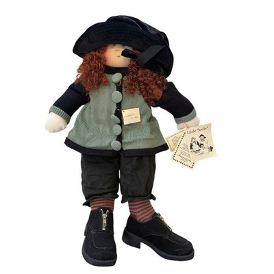 Little Souls Gretchen Wilson Handcrafted Cloth Doll IZZY Green Black Sweater 24 