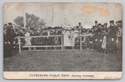 #ad Clydebank Public Park Opening Ceremony Dalmuir Park Scotland 1906 Postcard $19.95