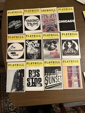 12 Broadway Playbills from the 1990s most with ticket stubs