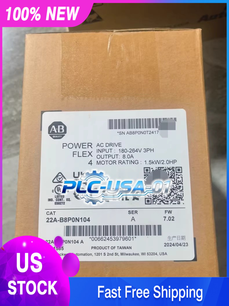 1PCS New Allen-Bradley 22A-B8P0N104 PowerFlex 4 AC Drive Fast delivery