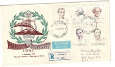 1957 Yugoslavia Scott 491-5 Registered FDC