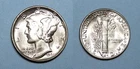 SILVER! SILVER! SILVER! 1944-P SILVER MERCURY DIME SUPERB GEM #576-123