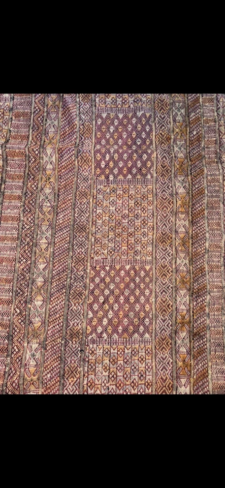 Alfombra Kilim marroquí vintage aprox 74 X 121 - Alfombra tribal bereber de lana hecha a mano Foto 4 de 4