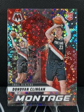 2024-25 Panini Mosaic Donovan Clingan Montage #6 Fast Break Prizm RC