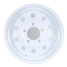 eCustomrim Trailer Rim Wheel 14" 14x5.5 5 Lug Bolt Wheel White Modular Design