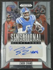 2025 Panini Draft Picks Football Zach Evans Sensational Signatures Auto SS-ZCE