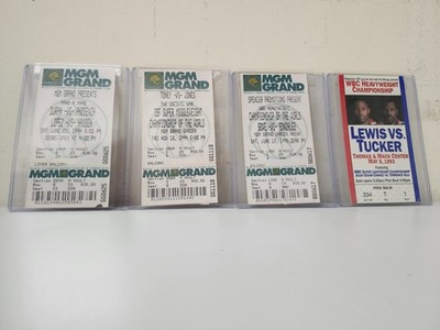 VINTAGE BOXING TICKETS MGM GRAND VENUE BOWE GONZALES TONEY JONES IBF WBC 4 TIX