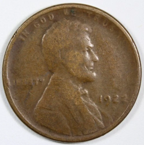 1922-D Weak Lincoln Wheat Cent Semi-Key Date Very Fine Weak Rev Free Shipping