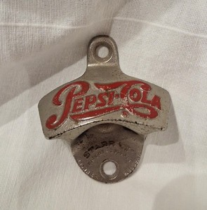 Vintage PEPSI-COLA STARR "X" Metal Wall Mount Soda Bottle Opener USA