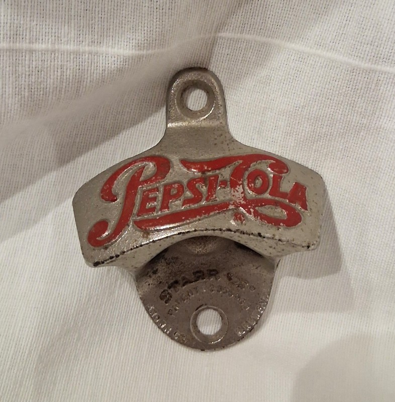 Vintage PEPSI-COLA STARR "X" Metal Wall Mount Soda Bottle Opener USA