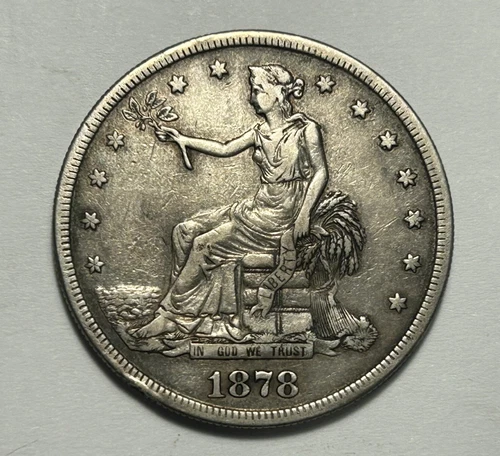 1878 S TRADE DOLLAR VF