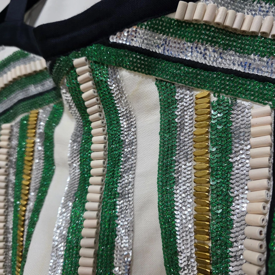 Sass & Bide Baker Boys Beaded Top Size 10 Hand Embellished Designer Tank Sequin - Image 4 of 4