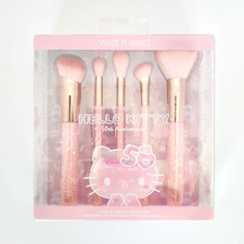 Hello Kitty Wet n Wild 5 Piece Makeup Brush Set 50th Anniversary Pink Vegan