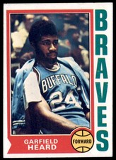 1974-75 TOPPS  GARFIELD HEARD BUFFALO BRAVES #44 NM