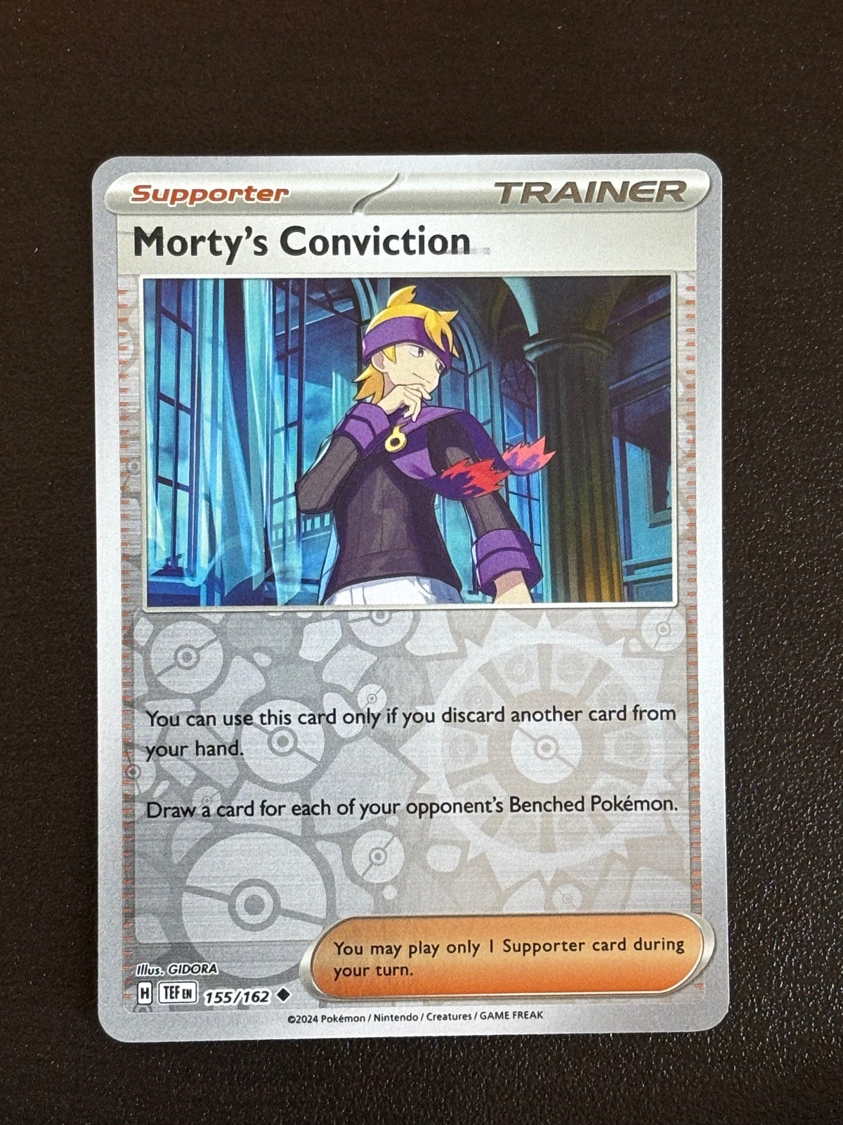 Morty's Conviction 155/162 Uncommon Temporal Forces Pokemon Reverse Holo LP