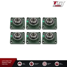 6 UCF208-24 Solid Pillow Block Flange Mounted Bearing 1-1/2" Bore 4 Bolt