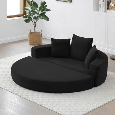 Corduroy Convertible Sofa Bed Queen Size Folding Futon Floor Lounge