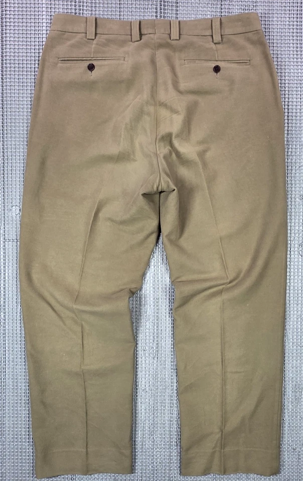 Pantalones Orvis Para Hombres 36x31 Algodón 5 Bolsillos Brisbane Musgo Moleskin Beige Campo Suave Foto 4 de 4