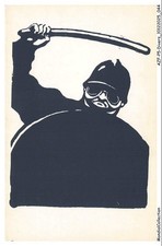 AZFP5-0118-POLITIQUE - Un policier menacant avec une matraque - Les affiches d