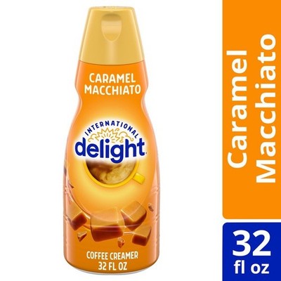 INTERNATIONAL DELIGHT LIQUID COFFEE CREAMER CARAMEL MACCHIATO 32 OZ PACK OF 3