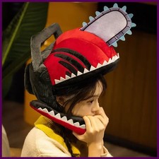 Anime Chainsaw Man Mask Headgear Denji Cosplay Accessories Pochita Caps Half.
