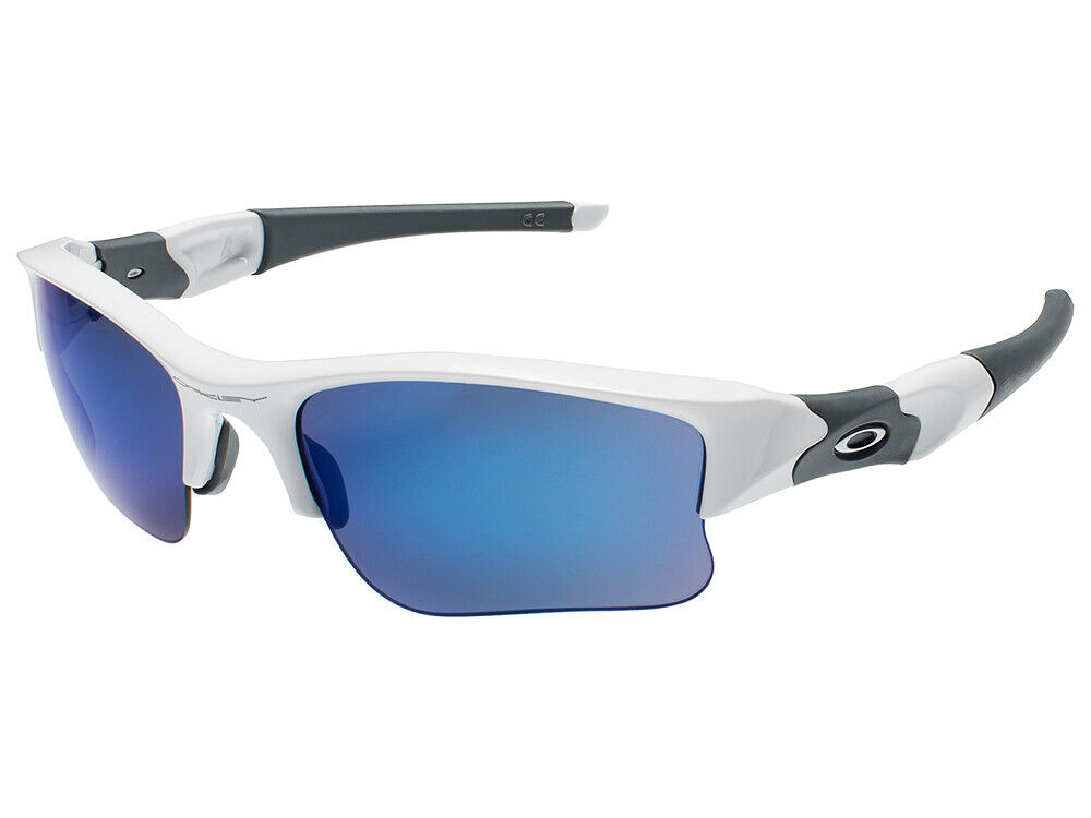 Oakley Flak Jacket XLJ Sunglasses 24-373 Polished White/Ice Iridium