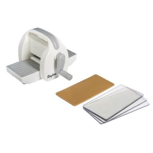 Mini Stanz-und Prägemaschine To Go 19x9,5x13cm inkl. 4 Platten + Stanzschablonen - Bild 3 von 5