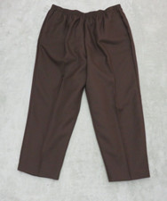 Alfred Dunner Classics Brown Elastic Waist Pants 22W Proportioned Short 9200