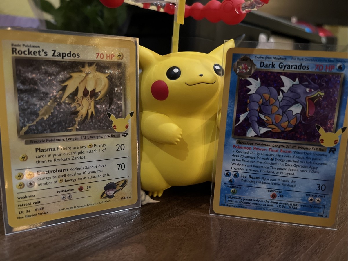 Pokemon TCG Rocket's Zapdos Holo 15/132 + Dark Gyarados