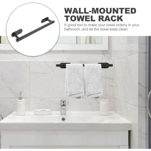 Wall Mounted Towel Hanger Kitchen Towel Holder Toilet Bathroom Towel Storage Rod - Picture 7 of 12