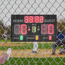 LED Scoreboard for Baseball Games, Portable Electronic Digital Scoreboard