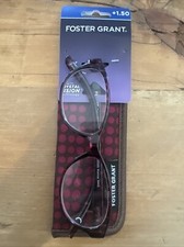 Foster Grant "MONICA" Women's 1.50 Reading Glasses MAGENTA POLKA DOT W/ Case