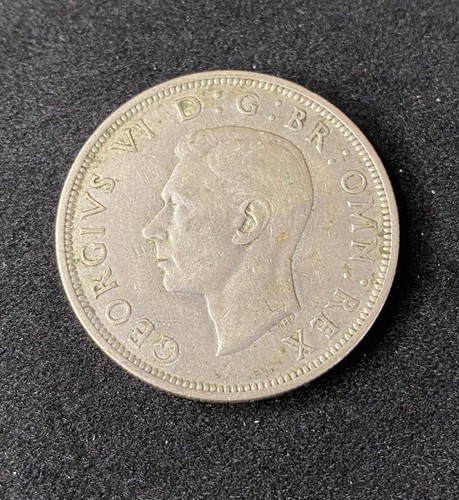1940 Great Britain Half Crown 0.5000 Silver ASW 0.2773 Oz Free Ship