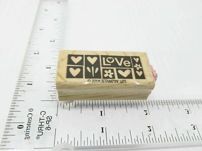 Give Me Some More Love And Hearts Rubber Stamp - Stamp Set B250