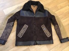 Jack & Jones Womens Faux Suede & Fur Lined Patch Bomber Biker Jacket Size Large