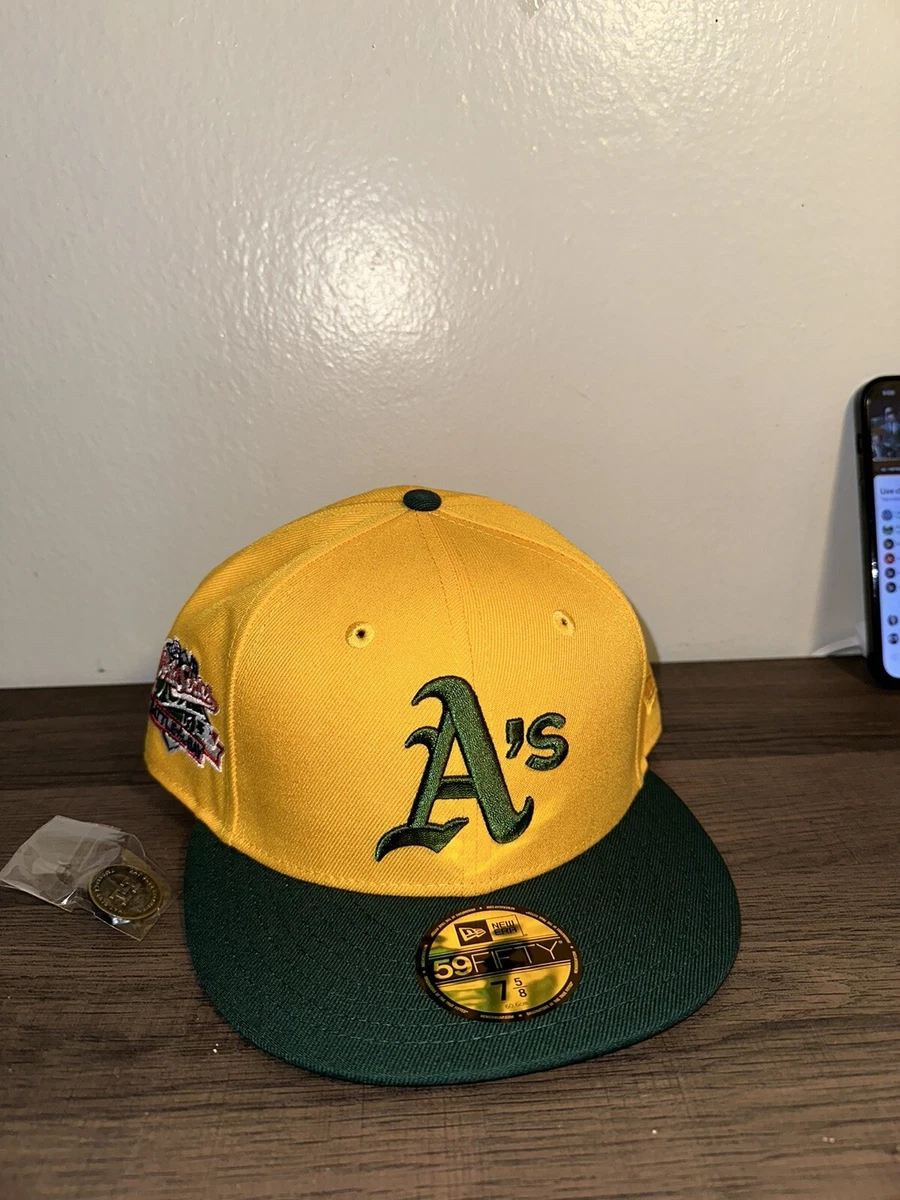 MLB New Era Oakland A's Athletics Fitted Hat Green 7 1/8 1/4 3/8 1/2 5/8 8  