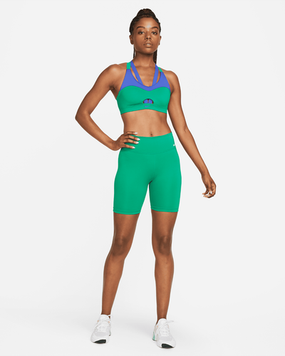 Nike One Women's Mid-Rise 7 Biker Shorts Neptune green Sz M NWT$42 | eBay