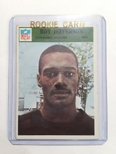 1966 Philadelphia Roy Jefferson Rookie #150 football card Pittsburgh Steelers. rookie card picture