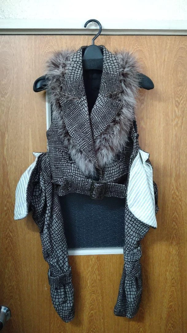 alice auaa Black White Jacket Size-3 M w/ Belt Gothic from Japan