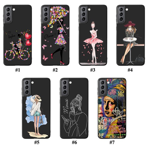 Girls Custom Case For Samsung Galaxy S25 Ultra S23 S24 Soft Silicone Phone Cover - Picture 2 of 44
