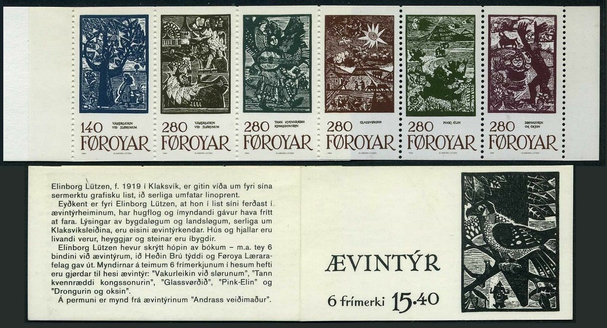 Faroe 115-120 booklet,MNH.Michel 106-111. Fairytale,by