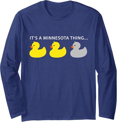 Funny Minnesota Duck Duck Grey Duck Cute Design Long Sleeve Tshirt
